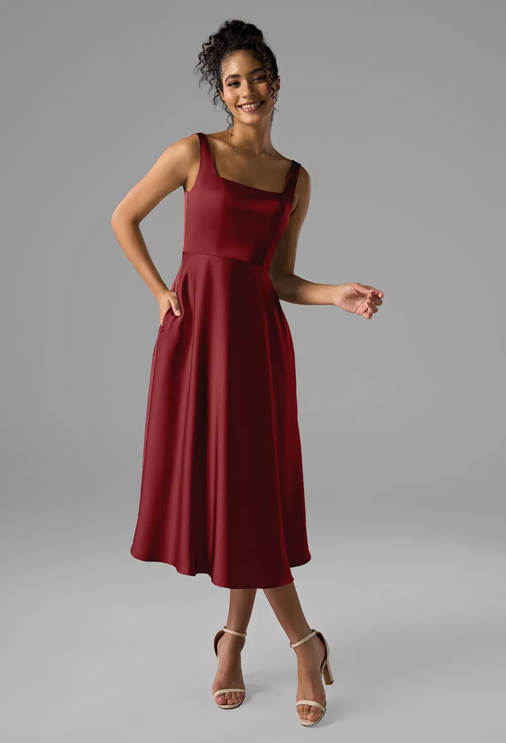 AW Asa Burgundy  Wedding Guest Dresses